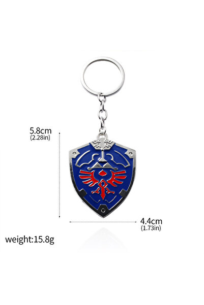 Choice K00213-01 سلسلة مفاتيح لعبة أسطورة قلادة سيف السماء والدرع دبوس المينا...