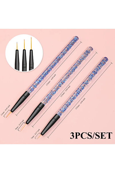 Choice مجموعة طلاء أظافر زرقاء مكونة من 3 قطع من جل الأشعة فوق البنفسجية، قلم...