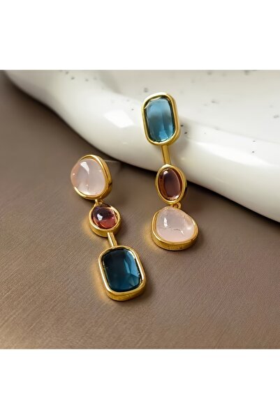 Choice أقراط متدلية هندسية أنيقة من أوروبا والولايات المتحدة WF5250-1B، أقراط نسائية بتصميم عتيق