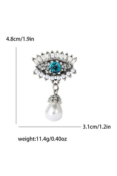 Choice دبابيس زينة عيون كلاسيكية مرصعة بأحجار الراين من MULTI Silvery4433 للن...