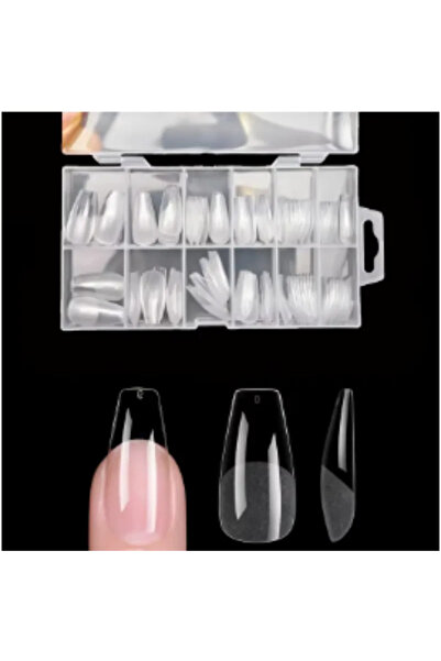 Choice 120 ملصقات أظافر صناعية متوسطة الحجم بتغطية كاملة - كعب ستيليتو/شكل لو...