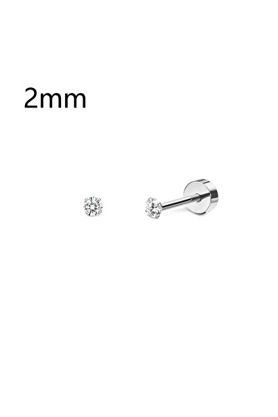 Choice زوج واحد من أقراط الأذن المسطحة الصغيرة المصنوعة من الفولاذ المقاوم لل...