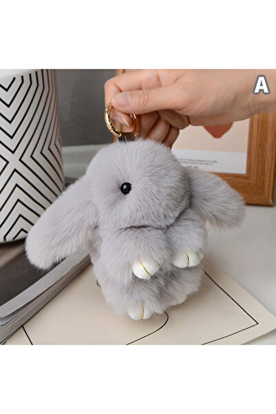 Choice سلسلة مفاتيح من فرو الأرنب بطول 15 سم، حقيبة نسائية، سلسلة مفاتيح سيارة، قلادة زينة، حقائب مجوهرات، إكسسوارات معلقة.