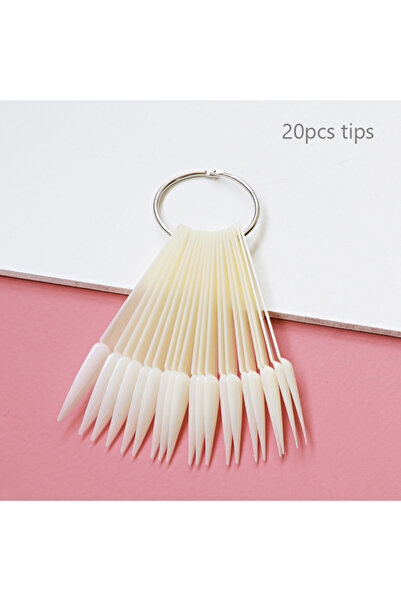 Choice 20 natural sharp 80/50/20pcs Nail Display Sticks Nail Swatch False Nai...