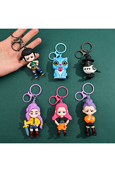 Miniso مجموعة من 6 شخصيات أنمي جديدة من Kpop Demon Hunters Tiger، دمية محشوة، لعبة ناعمة، دمية كاواي، حقيبة سيارة، ديكورات