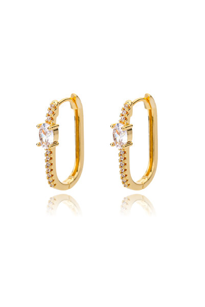 Choice E2032G-4 Minimalist Zircon Round Earring For Women Stainless Steel Irr...