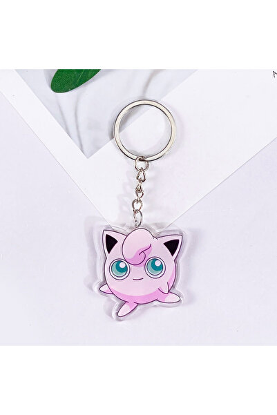 Miniso سلسلة مفاتيح سيارة أكريليك لطيفة من 6 بوكيمون بطول 5 سم، إكسسوارات حقي...