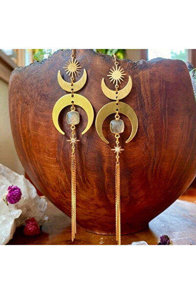 Choice WB4087-1 أقراط متدلية على شكل هلال وشخصيات جديدة على الطراز البوهيمي م...