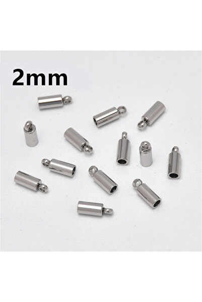 Choice 10 قطع من اللون الأصلي 2 مم، 10 قطع من غراء الفولاذ المقاوم للصدأ 2-10 مم في أغطية نهايات الحبل البرميلية لشرابات الجلد