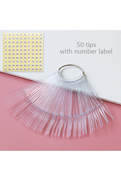 Choice 50 قطعة من أعواد عرض الأظافر الشفافة الحادة 80/50/20 قطعة، عينة أظافر،...