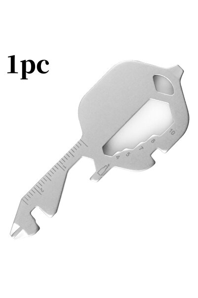 Choice سلسلة مفاتيح فضية صغيرة متعددة الوظائف من الفولاذ المقاوم للصدأ، قطعة ...