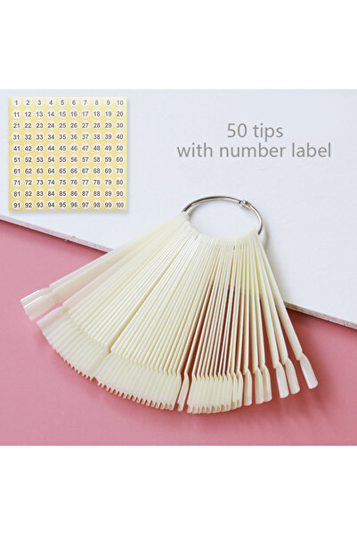 Choice 50 مربعًا طبيعيًا 80/50/20 قطعة من أعواد عرض الأظافر، عينة أظافر، أطرا...