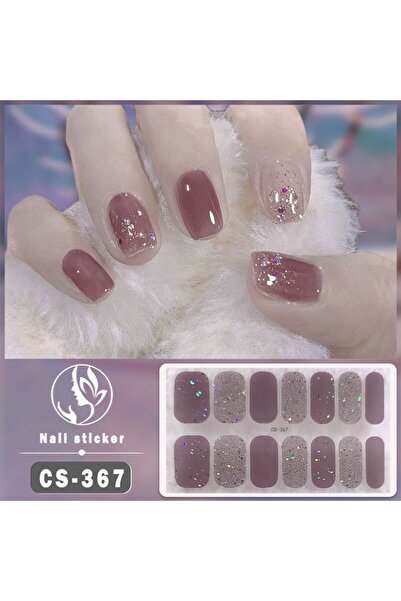 Choice CS-367 14 نصائح ملصقات أظافر هلامية شبه معالجة رقائق معدنية لامعة ملصق...