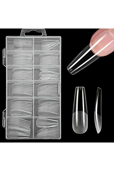 Choice 120 قطعة من أطراف أظافر الباليه ذات اللون النقي غير اللامع على شكل نعش...