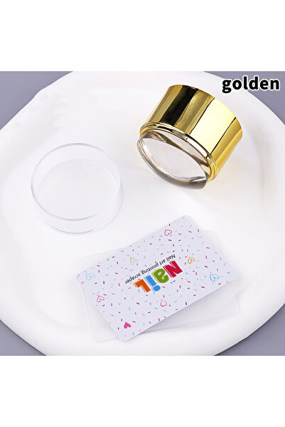 Choice مجموعة ختم فن الأظافر الفرنسي الذهبي DIY مع مكشطة أظافر شفافة من السيل...