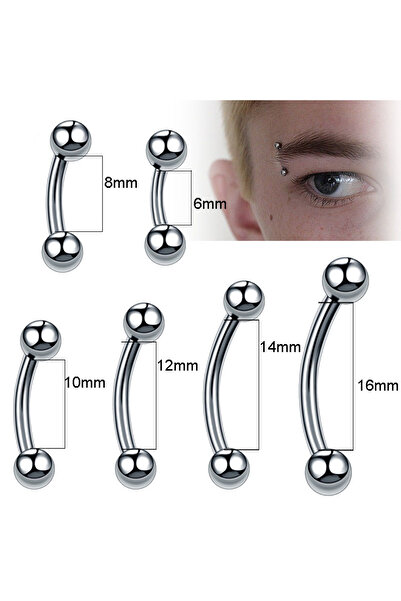 Choice 8 مم فضية 10 قطع/مجموعة ثقب الحاجب التيتانيوم الموز قرط خارجي 16 جرام ...
