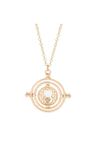 Choice قلادة ساعة رملية ذهبية سحرية تدور 360 درجة، مناسبة لمحبي ألعاب الفخار ...