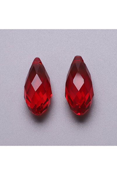 Choice6 10x20mm 20pcs light red 20Pcs 10x20mm Crystal Drop Pendant Green Glas...
