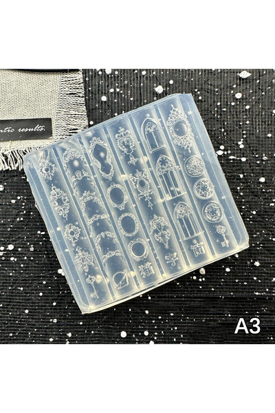 Choice قالب سيليكون صغير على شكل إطار صور A3، قطعة واحدة، لتزيين الأظافر وختم...