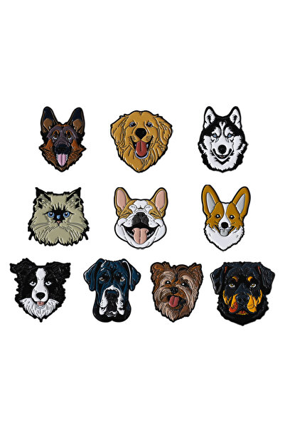 Choice18 مجموعة 9 (5-11 قطعة/مجموعة) دبابيس مينا لشخصيات أنمي خيالية، كلب ورد...