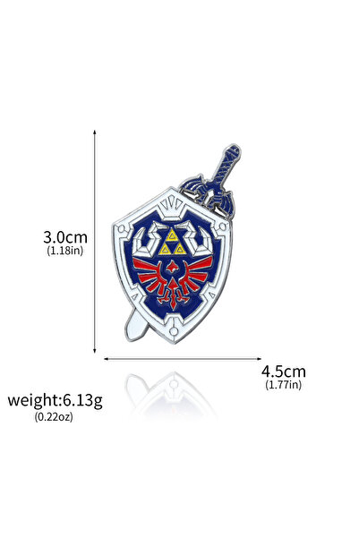 Miniso X00591-08 9 قطع/مجموعة دبابيس درع هايليا من زيلدا شيكا، بروش قناع ماجو...