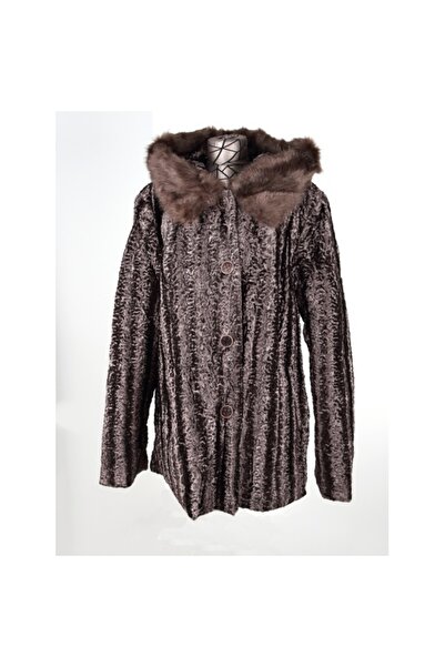 Ellen burgundy faux astrakhan fur coat
