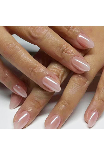 Choice QHW1569 24 قطعة أظافر صناعية قصيرة على شكل لوز بسيطة + 1 غراء أظافر + 1 مبرد أظافر