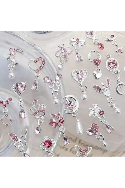 Choice 10 قطع مختلطة 10 قطع سوبر فلاش فراشة الحب قلادة الأظافر اكسسوارات الأظ...