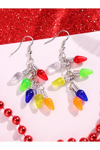 Choice أقراط نسائية أنيقة متعددة الطبقات بأضواء ملونة وتسلسل اتصال عشوائي لعي...