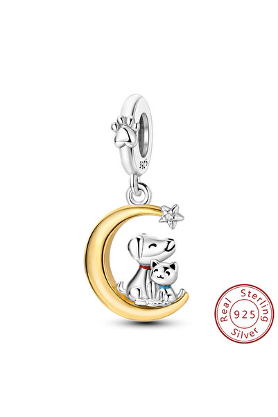 Choice KTC949 خرز سحر أصلي من الفضة الإسترلينية عيار 925 على شكل فيونكة ذهبية...