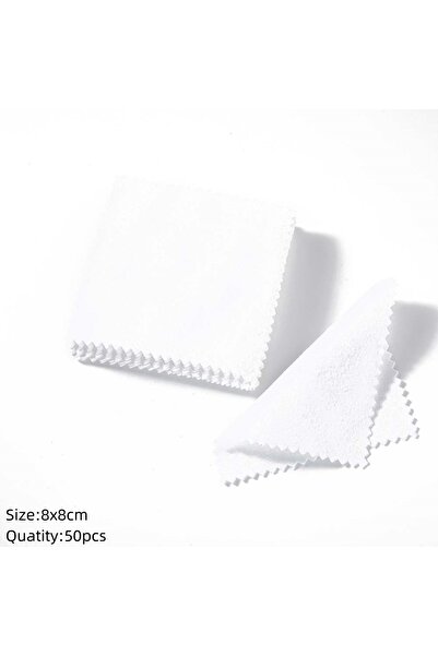 Choice5 مناديل تنظيف فضية بمقاس 8×8 سم، 50 قطعة، مناديل قماشية لتنظيف أدوات ا...