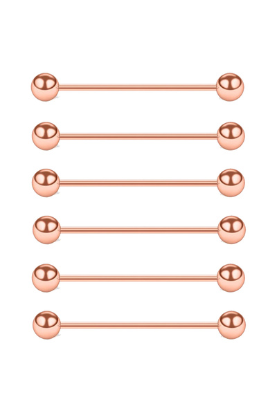 Choice 1.6 × 35 × 5 مم من الذهب الوردي 6 قطع 16 جرام أقراط غضروفية صناعية من ...