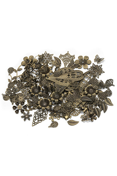 Choice قلادات برونزية عتيقة 50 جرامًا من لفائف الزهور الدقيقة موصلات معدنية م...