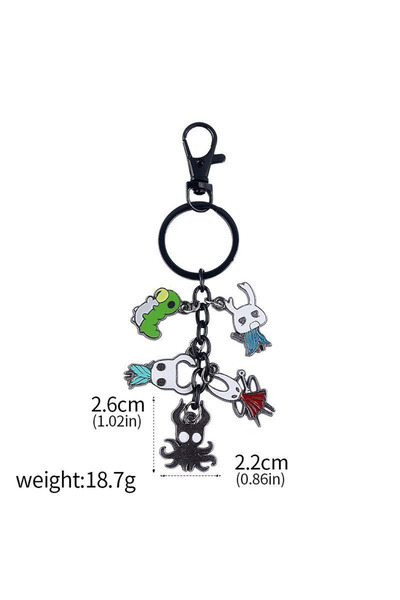 Miniso K00071-05 Game Hollow Knight Bone Nail Logo Keychains The Pale king Figure Key Chain Jewelry Gift Fo