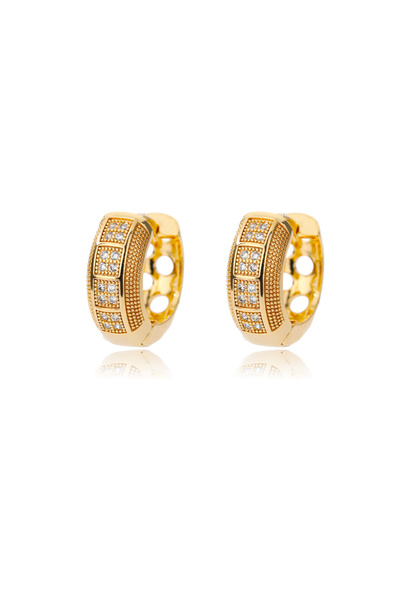 Choice أقراط حلقية من الزركونيا المكعبة E2034G-4 للنساء والفتيات، أقراط فاخرة...