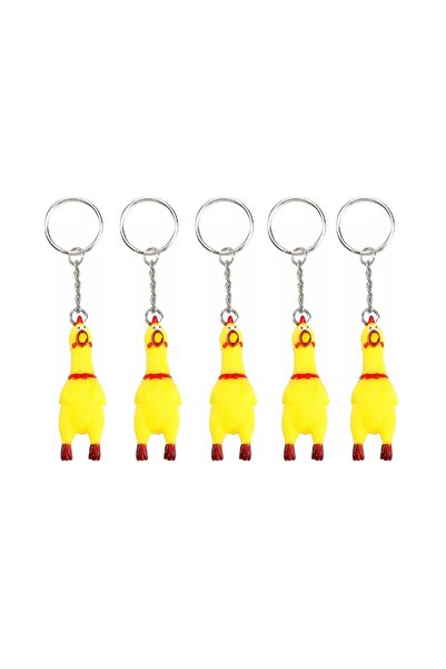 Choice 5PCS Scream Chicken Voice Chicken Keychain Mini Squeeze Screaming Chic...