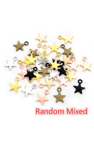 Choice مزيج عشوائي من 100 قطعة 11 × 8 مم من سبائك الزنك المعدنية على شكل نجمة...