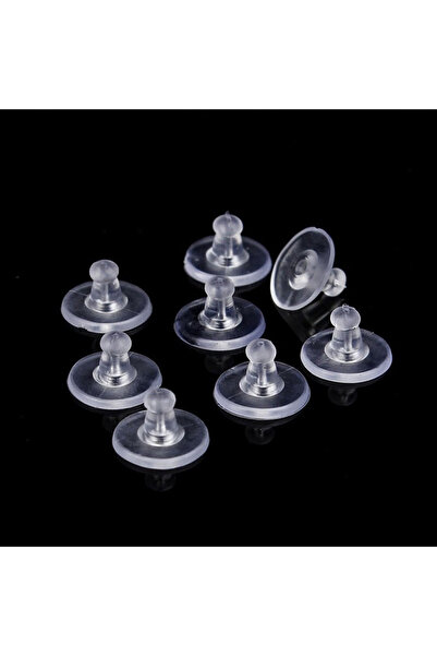 Choice 100 قطعة 100 قطعة/الوحدة أقراط القرط الخلفي سيليكون سدادة الأذن المستديرة قبعات محظورة أقراط عودة سدادة..