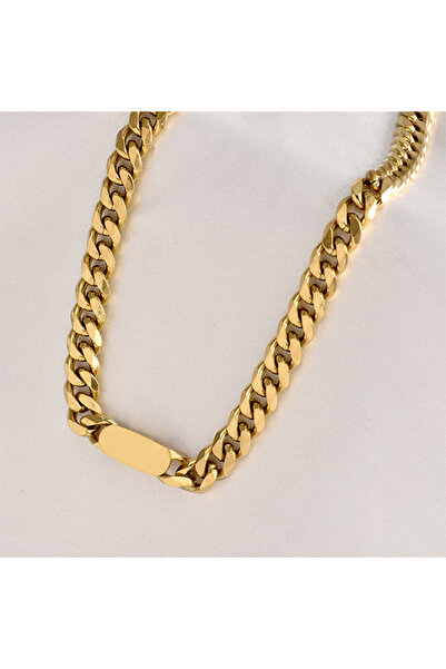 Choice قلادة سلسلة سميكة من الفولاذ المقاوم للصدأ DIEYURO N935 بطول 45 سم، طر...