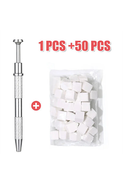 Choice إسفنجات أظافر ناعمة بيضاء لفن الأظافر الأومبري مع قلم إمساك أدوات فن ا...