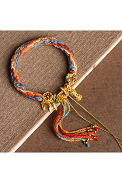 Choice سوار متعدد الألوان A1 منسوج يدويًا على الطراز التبتي، سوار زاكيرام، سو...