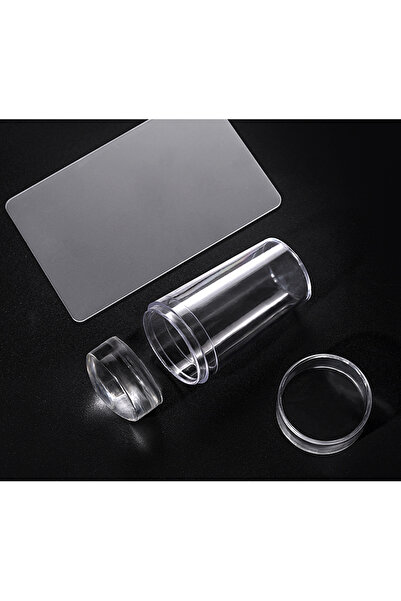 Choice طقم ختم فن الأظافر الشفاف المصنوع من السيليكون برأس واحد - مجموعة واحدة لختم طلاء الأظافر واستنسل طلاء الأظافر