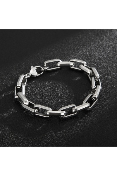 Choice 18cm Steel color Men's Cuban Thick Chain Industrial Style Hip-hop Punk...