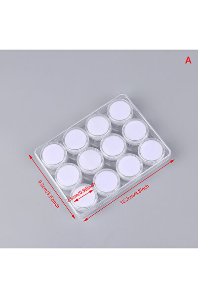 Choice صندوق تخزين لعرض الأحجار الكريمة دائري شفاف أبيض اللون، حاوية ألماس سائب