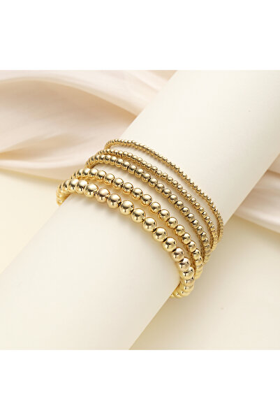 Choice AYAGold Color 5pcs/set Vintage Beaded Bracelets for Women Men Simple P...