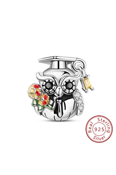 Choice KTC1508 قلادة جديدة أصلية من الفضة الإسترلينية عيار 925 على شكل بومة ع...