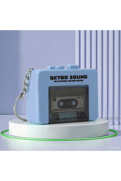 Choice 2 مسجل شريط مفاتيح صندوق موسيقى صغير على شكل شريط تسجيل زينة حقيبة الضغط الممتعة.