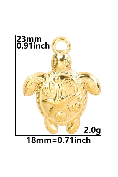 Choice S958-G 5pcs/Lot Stainless Steel Gold Color Marine Animals Shell Starfi...