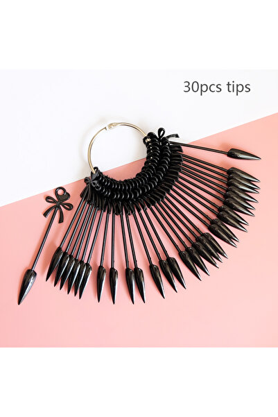 Choice 30 عقدة سوداء 80/50/20 قطعة من أعواد عرض الأظافر، عينة أظافر، أطراف أظ...