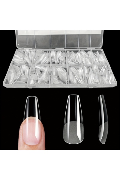 Choice أطراف أظافر صناعية من كوفين-إل، 600 قطعة، بلمسة نهائية شبه غير لامعة، ...